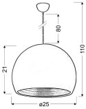 LAMPA SUFITOWA WISZĄCA CANDELLUX PICTOR 31-24930 E27 ZIELONY/SREBRNY ODBŁYŚNIK