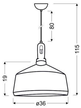 LAMPA SUFITOWA WISZĄCA CANDELLUX ROBINSON 31-37688 E27 BIAŁY / WNĘTRZE ŻÓŁTE