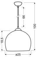 LAMPA SUFITOWA WISZĄCA CANDELLUX STUDENT 31-96640 E27 CZERWONY