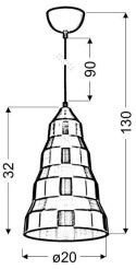 LAMPA SUFITOWA WISZĄCA CANDELLUX VESUVIO 31-58577 E27 SZARY