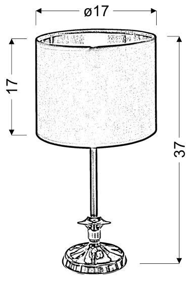 LAMPA STOŁOWA GABINETOWA CANDELLUX VIOLINO 41-38784 E14 CZARNY