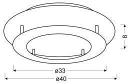 LAMPA SUFITOWA CANDELLUX MERLE 98-66183 PLAFON 18W LED 3000K BIAŁY