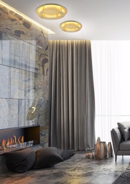 LAMPA SUFITOWA CANDELLUX MERLE 98-66190 PLAFON 24W LED 3000K ZŁOTY