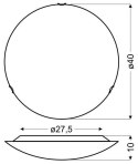 LAMPA SUFITOWA CANDELLUX MONZA 14-64233 PLAFON LED 3000K