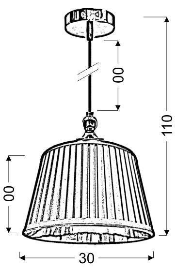 LAMPA SUFITOWA WISZĄCA CANDELLUX AMORE 31-39378 E27 STOŻEK CZARNY