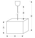 LAMPA SUFITOWA WISZĄCA CANDELLUX BASIC 31-06059 E27 KREMOWY