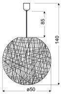 LAMPA SUFITOWA WISZĄCA CANDELLUX CARUBA 31-26913 E27 BIAŁY