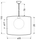 LAMPA SUFITOWA WISZĄCA CANDELLUX CHICAGO 31-24916 E27 SREBRNY