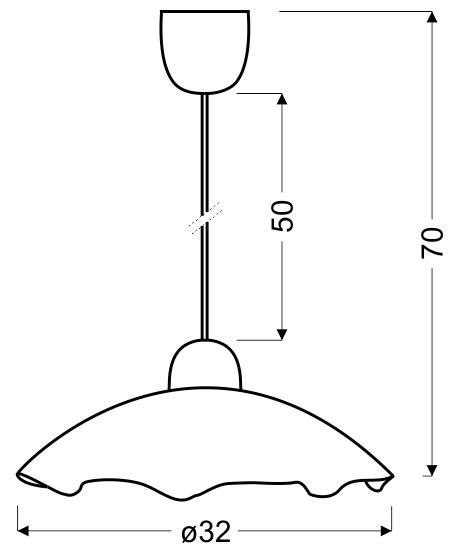 LAMPA SUFITOWA WISZĄCA CANDELLUX DAMA 31-63024 E27 BEŻOWY