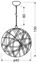 LAMPA SUFITOWA WISZĄCA CANDELLUX FRIDA 31-51127 E27 BIAŁY