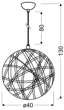 LAMPA SUFITOWA WISZĄCA CANDELLUX FRIDA 31-51134 E27 CZARNY