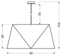 LAMPA SUFITOWA WISZĄCA CANDELLUX HEXAGEN 31-03638 E27 RÓŻOWY