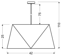 LAMPA SUFITOWA WISZĄCA CANDELLUX HEXAGEN 31-03638 E27 RÓŻOWY