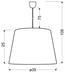 LAMPA SUFITOWA WISZĄCA CANDELLUX KAREN 31-03225 E27