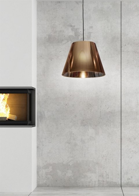 LAMPA SUFITOWA WISZĄCA CANDELLUX PLATINO 31-38302 E27 MIEDZIANY