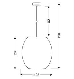 LAMPA SUFITOWA WISZĄCA CANDELLUX SELMA 31-02853 E27 BIAŁY