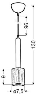 LAMPA SUFITOWA WISZĄCA CANDELLUX TANTAL 31-58782 GU10 CIEMNA KAWA + DREWNO