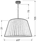 LAMPA SUFITOWA WISZĄCA CANDELLUX TIZIANO 31-27122 E27 CZARNY