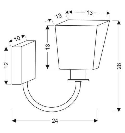 LAMPA SCIENNA KINKIET CANDELLUX SCHUBERT 21-74225 CZARNY