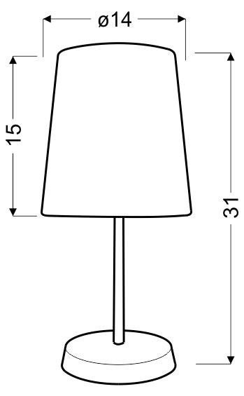 LAMPA STOŁOWA CANDELLUX GALA 41-98392 E14 FIOLETOWA
