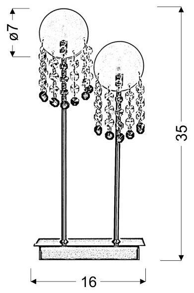 LAMPA STOŁOWA CANDELLUX LUXOR 42-02801 G4 NIKIEL MAT