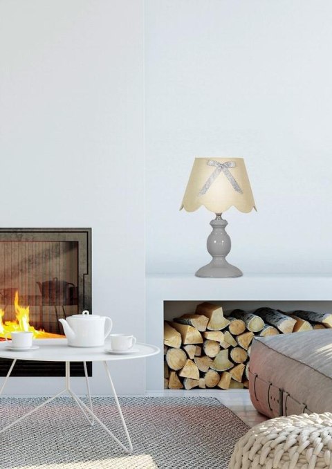 LAMPA STOŁOWA CANDELLUX WHILMA 41-64127 E14 SZARY