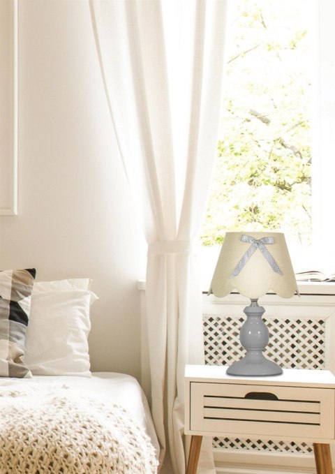 LAMPA STOŁOWA CANDELLUX WHILMA 41-64127 E14 SZARY