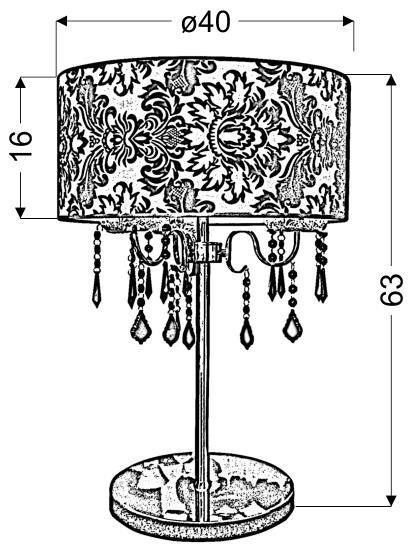 LAMPA STOŁOWA GABINETOWA CANDELLUX ASTOR 43-80540 E14
