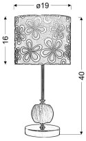 LAMPA STOŁOWA GABINETOWA CANDELLUX CORT 41-34625 E27 NIEBIESKI