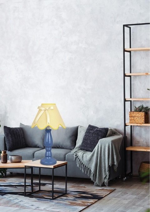 LAMPA STOŁOWA GABINETOWA CANDELLUX LOLA 41-63472 E14 NIEBIESKO ŻÓŁTA