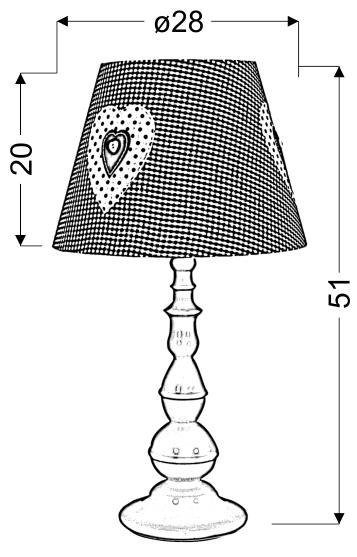 LAMPA STOŁOWA GABINETOWA CANDELLUX SWEET 41-64189 E27 RÓŻOWA