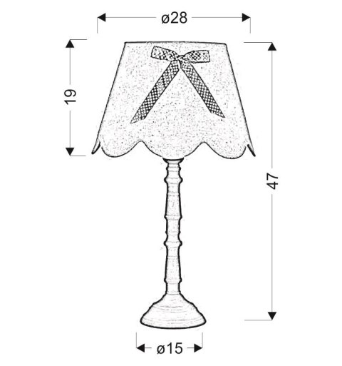 LAMPA STOŁOWA GABINETOWA CANDELLUX VIBU 41-28365 E27 LEN