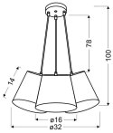 LAMPA SUFITOWA WISZĄCA CANDELLUX GIRL 33-62949 E27