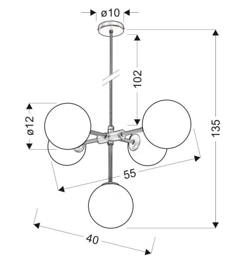 LAMPA WISZĄCA CANDELLUX MATI 35-73778 MOSIĄDZ
