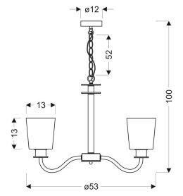 LAMPA SUFITOWA WISZĄCA CANDELLUX SCHUBERT 33-74232 CZARNY