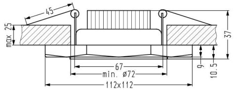 Oprawa stropowa oczko Candellux SSP-24 CH/TR+WH 8W LED 230V RING LED BIAŁY