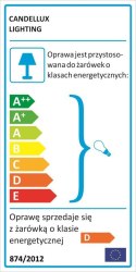 CANDELLUX TRANS LISTWA 2X40W G9 CHROM