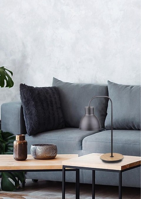 LAMPKA GABINETOWA CANDELLUX VARIO 1X60W E27 CZARNY DREWNO