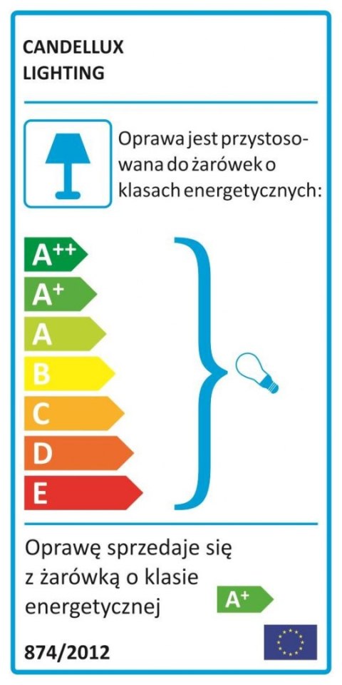 ZESTAW TRZECH OPRAW CANDELLUX SS-16 GU10 LED Z ŻARÓWKĄ LED SZKŁO BRĄZOWE