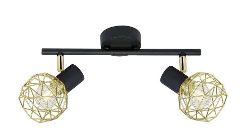 LAMPA ŚCIENNA CANDELLUX ACROBAT 92-66336 LISTWA E14 CZARNY KLOSZ ZŁOTY