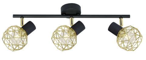 LAMPA ŚCIENNA CANDELLUX ACROBAT 93-66640 LISTWA E14 CZARNY KLOSZ ZŁOTY