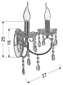 KINKIET CANDELLUX AURORA 22-98323 E14 ZŁOTO