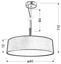 LAMPA SUFITOWA WISZĄCA CANDELLUX BLUM 31-46673 E27 SREBRZYSTO SZARY