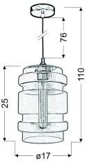 LAMPA SUFITOWA WISZĄCA CANDELLUX DECORADO 31-36650 E27 KLOSZ ZIELONY + ŻARÓWKA