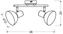 LAMPA ŚCIENNA CANDELLUX DISO 92-63427 LISTWA E27 CZARNY+ZLOTO