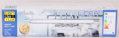 LAMPA ŚCIENNA KINKIET CANDELLUX LINEA 20-40763 LED CHROM