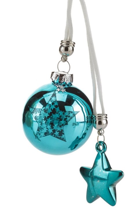 Ozdoba szkl.GULIA bombka z gwiazdką_Aluro