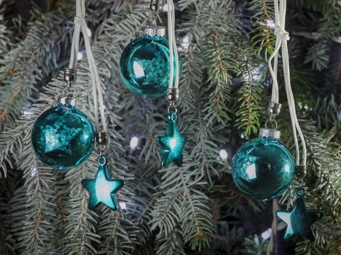 Ozdoba szkl.GULIA bombka z gwiazdką_Aluro