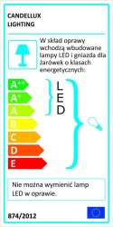 Rewelacyjny, nowoczesny kinkiet z dodatkowym światłem do czytania, białą metalową podstawą i szarym abażurem Candellux 21-75383