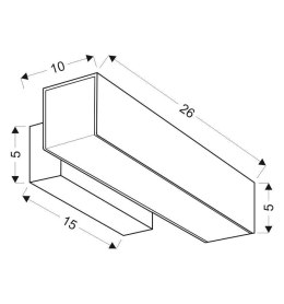 LANDER LAMPA KINKIET 10W LED BIAŁY